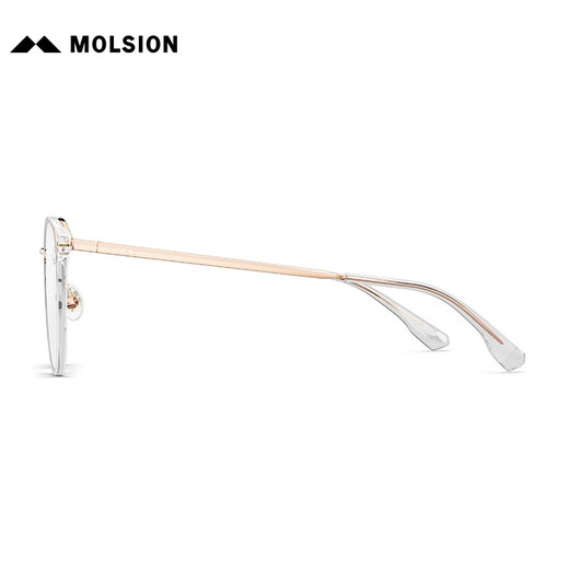 Molsion Mosen Glass Myopia Retro Cat Eyes and Women Gerges haut de gamme Séances de verres à prendre des photos Internet célébrités anti-bleu MJ6173 B93 Rose Gold Transparent Single