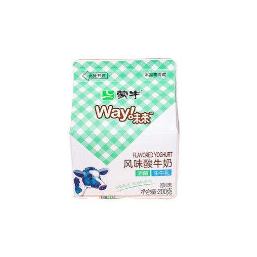 Mengniu (MENGNIU) Flavored Yogurt Raw Milk Live Culture Yogurt 200g*10 Box Original Flavor