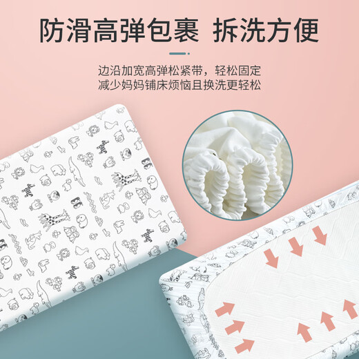 Nuskin crib fitted sheet, pure cotton children's sheet, baby diaper mattress protector, waterproof and breathable custom made sun, moon and stars pure cotton 5A antibacterial 120*65