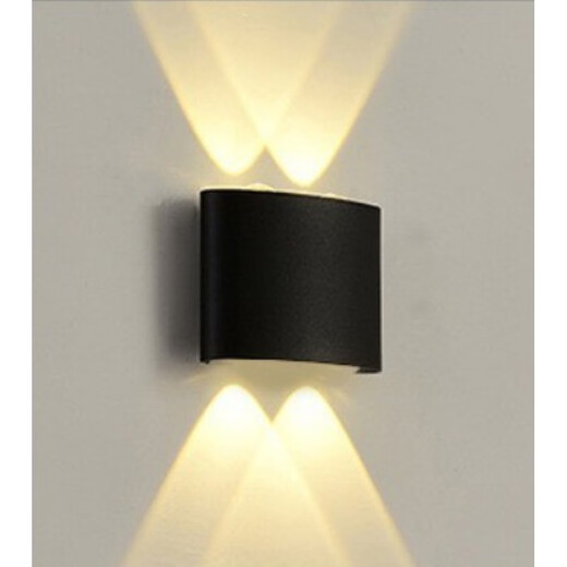 Yilin outdoor wall light up and down light-emitting exterior wall light minimalist led outdoor lighting double-head courtyard waterproof wall light B15-4W warm light WW