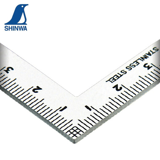 Shantou Lin Village und die Messung von 10*5 cm Ultra-kleiner gekrümmter Größe drei Zoll Handwerker 12101 Edelstahl kleiner Eckherrscher mit demselben Lineal vorne und hinten mit demselben Lineal vorne und hinten