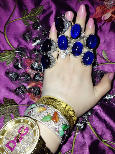 Luruo 37 degree goddess special price 925 sterling silver inlaid sapphire ring with diamond version