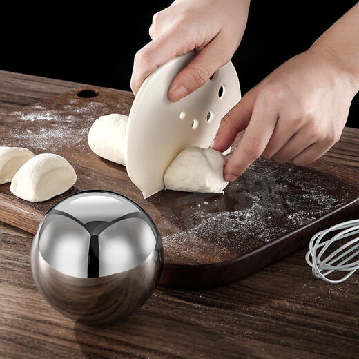 Fun appliance food-grade stainless steel rolling ball kitchen household rolling artifact rolling bun skin new household rolling pin large boutique rolling ball
