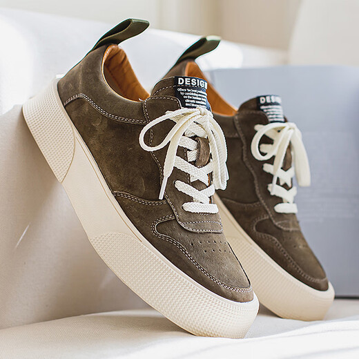 SANLITAI (Sanlitai) zapatos para hombres de gran tamaño para la primavera 46 zapatos de tablero de hombres 47 deportes de gran tamaño y zapatos casuales 48 zapatos de lona ensanchados zapatos para hombres 2988 café oscuro 45