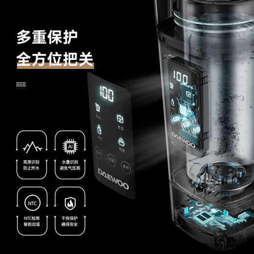 DAEWOO portable kettle electric heating cup travel kettle travel electric kettle thermos cup constant temperature baby tea making cup 450mlD9PRO