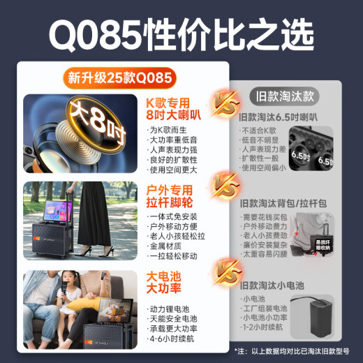 山水（SANSUI）户外K歌专用 家庭ktv音响套装 卡拉ok一体机 家用唱歌全套设备移动智能蓝牙吉他民谣乐器音箱 Q085