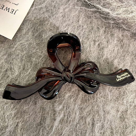 Dingjing high-end hairpin for the back of the head 2025 new high-end grabber hairpin headwear ladies birthday gift girls practical bow brown hairpin (single)