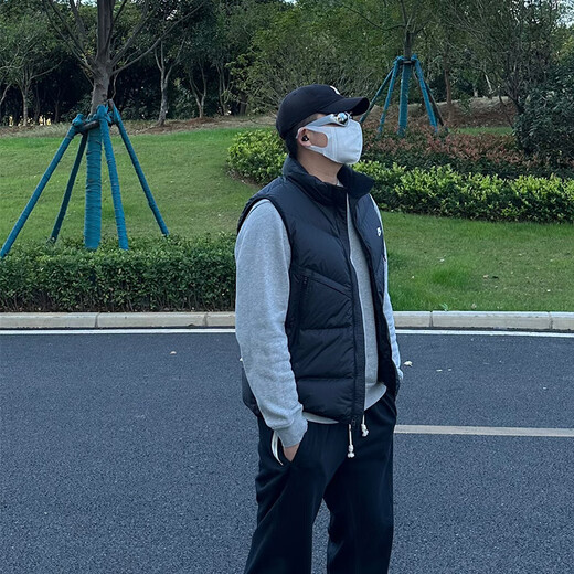 NIKE耐克官网立领羽绒黑色马甲男24冬款休闲运动服保暖宽松外套FB8184 FB7374-010/棉马甲 假一赔十 S码/推荐100-120斤/165
