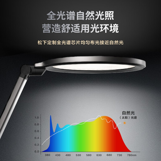 Panasonic Desk Lamp Eye Protection Learning National AA Level Light Guide Plate Full Spectrum Intelligent Eye Protection Lamp for Home Children and Students Bedroom