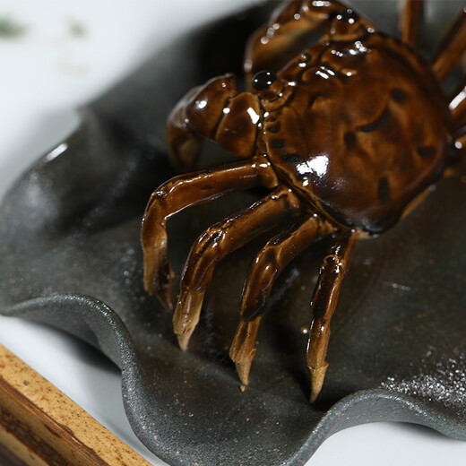 Wanhuyuan purple sand tea pet ornaments tea play color changing crab tea set accessories can raise Kung Fu tea set handmade purple sand creative hairy crab tea tray tea table decorations tea ceremony tea tasting utensils color changing crab