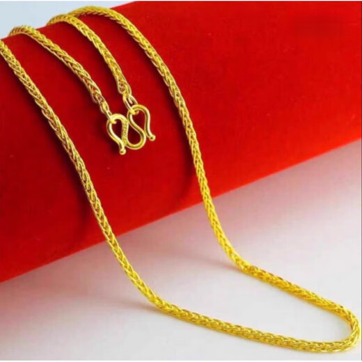 Can Bei 24k Vietnamese sand gold necklace jewelry gift for men and women couples necklace Chopard chain gold color women's length 60 cm 10 grams 2mm