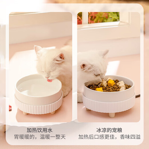 Cat constant temperature water bowl ceramic water dispenser heating warm water cat bowl pet supplies dog kitten yogurt machine kitten yogurt machine