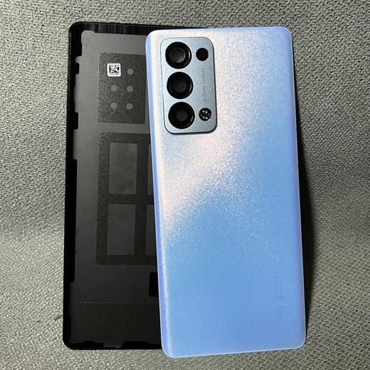 Z is suitable for OPPOReno6Pro original disassembly 7 back cover 9 original glass back shell + frosted 5 mobile phone battery cover Reno6pro night sea black without frame disassembly 99