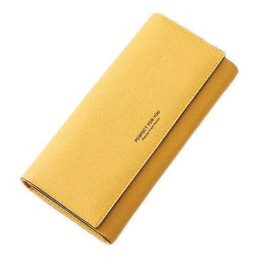 
Scarecrow card bag yellow wallet lucky versatile 2022 new women's long clutch simple fashionable wallet women yellow spot arrived