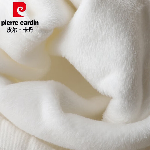 Pierre Cardin Velvet Thickened White Jeans Women's Straight Narrow Wide Leg Pants 2025 New High Waist Slim Winter Long Pants White Velvet XL