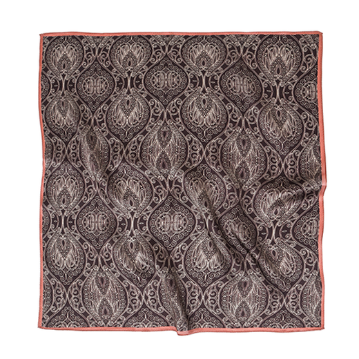 Hangsifu men's silk scarf, mulberry silk scarf, small square scarf, business scarf, birthday gift for husband and dad, pink