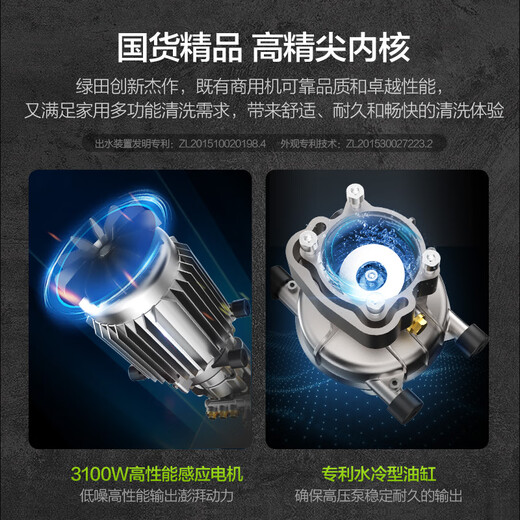 Lutian (LUTIAN) Hochleistungs-Autowaschmaschine 3100 W Induktionsreinigungsmaschine Haushalt Hochdruck-Wasserpistolenpumpe Hofreinigung Hercules Pro