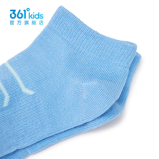 361 Mall same style children's clothing boys and girls flat socks spring new medium and large children's socks blue 1 pair 4
