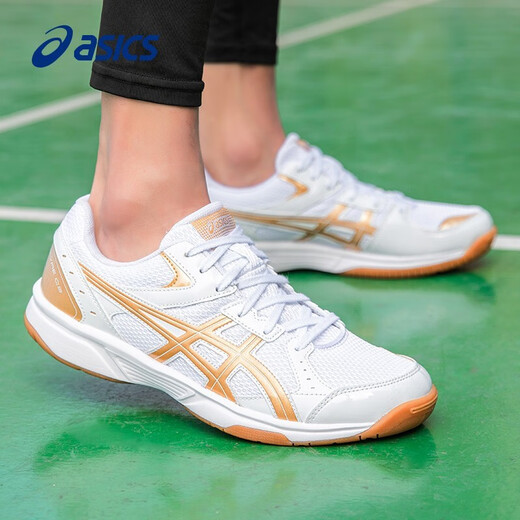 ASICS men's and women's shoes badminton table tennis shoes non-slip professional breathable shock-absorbing professional training shoes sports shoes Platinum 38