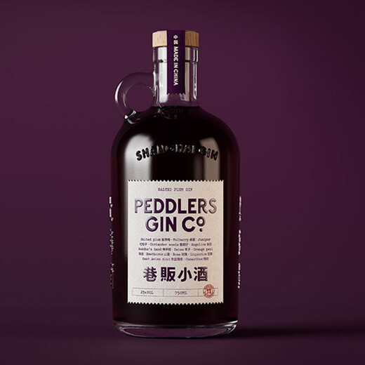 巷販小酒金酒 调酒基酒 洋酒基酒gin酒琴酒 杜松子酒 巷贩盐渍梅金酒 750mL 1瓶
