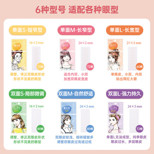 Su Zhiran double eyelid patch invisible natural lace skin color transparent and traceless double eye patch beautiful eye patch swollen eyelids for men and women eyelid patch single side M 4 pieces 72 pieces package