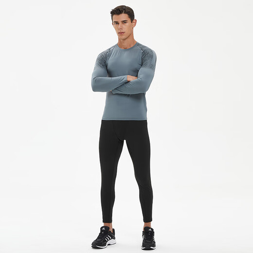 Victoria Traveler sports T-shirt men's autumn and winter quick-drying long-sleeved fitness clothes stretch tights basketball training clothes running and cycling tops