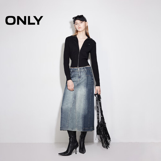 ONLY2025 new autumn style versatile warm small turtleneck slim short cardigan sweater for women|12513A004 H1Z Black XL