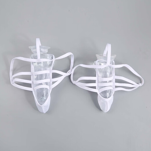 Guiruo men's lasso sexy see-through temptation underwear men's exposed egg plane thong sex toy white L (16cm)