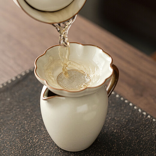 Tangfeng Ru kiln tea drain tea divider fair cup set tea filter filter tea set accessories Suyu tea drain + Suyu fair cup