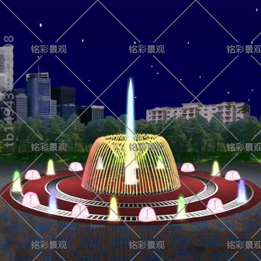 Large river music fountain, light, water dance show, fountain equipment, complete installation of outdoor fountain, artificial lake fountain, source factory installed nationwide