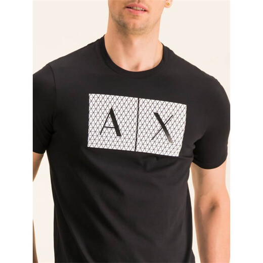 Футболка Armani/Axe Men's Alphabet Print Fashion Fashion с короткими рукавами.