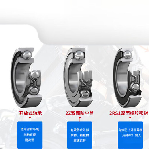 6206进6207SKF6208轴承6209 6210 6211-2Z/2RS1/C3/C4W E2.6209-2Z/C3-金属密封