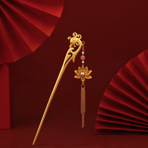 Erli ancient golden phoenix hairpin for women, new Chinese style retro hairpin, fine craftsmanship, cheongsam, Hanfu, phoenix fork hairpin, Fengchan hairpin