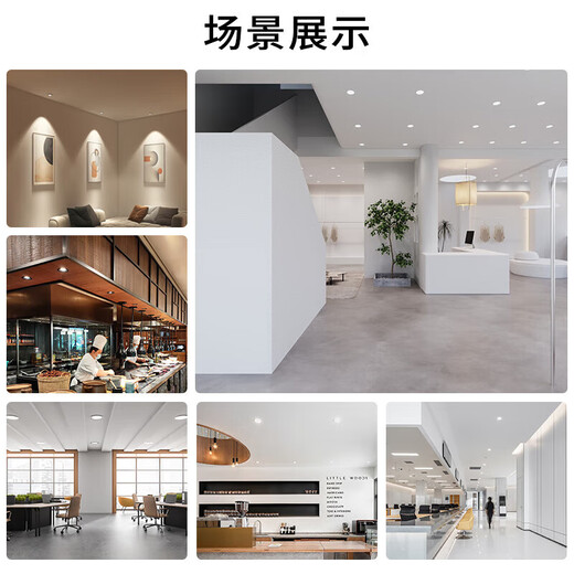 Sanxiong Aurora LED downlight spotlight ceiling factory office exhibition hall living room ultra-thin corridor embedded ceiling downlight 3W 2.5 inch opening 65mm-70mm warm white (4000K)