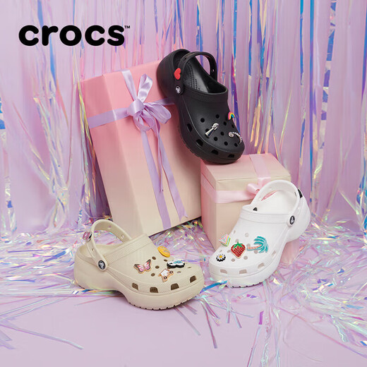 crocs Crocs thick-soled cloud hole shoes outdoor 206750 Bone white-2Y2 36/37 (230mm)
