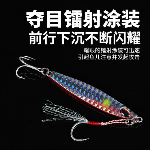 哈斯达（HISTAR）铁板路亚饵远投淡水海水小铁板鲈鱼翘嘴鲅鱼通杀铁板亮片路亚饵 爆钓远投铁板 24克6.5厘米C757
