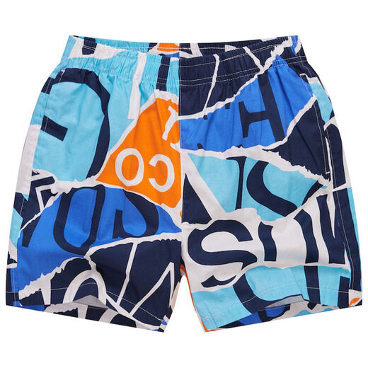 蓝骏启三分裤男潮超短裤运动短裤跑步健身居家热裤分裤宽松沙滩裤 983黑色 4XL 建议140-155斤