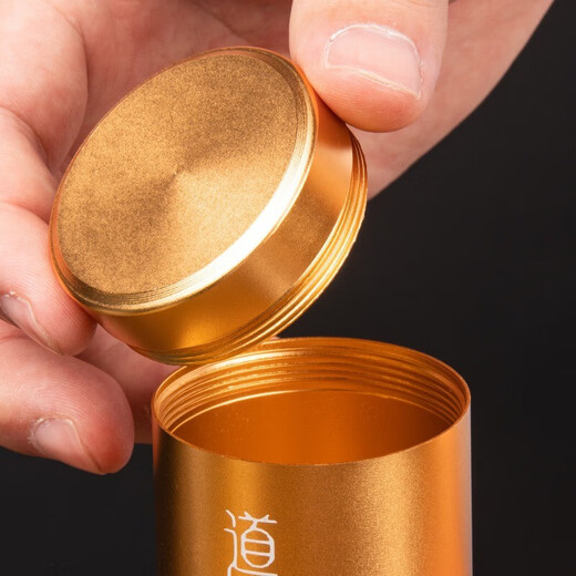 Jingshi tea can portable small tea can aluminum metal storage can sealed high-end tea box empty box storage box event/tea space silver small size 60ml