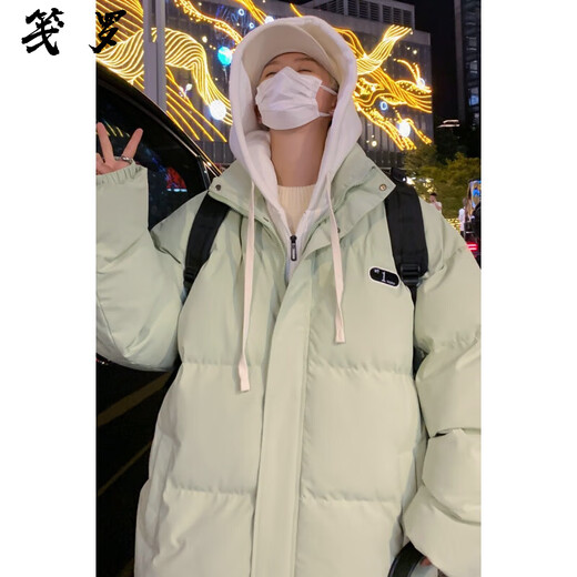 Jianluo (Jianluo) Veste en coton Men Fake Two-onal Caponded Automned and Winter épais Loose Jinjiang Feather Cotton Coat Veste undle pain couple mâle Veste Apricot Color XL [115jin [Jin est égal à 0,5 kg] -145jin [Jin équivaut à 0,5 kg]]