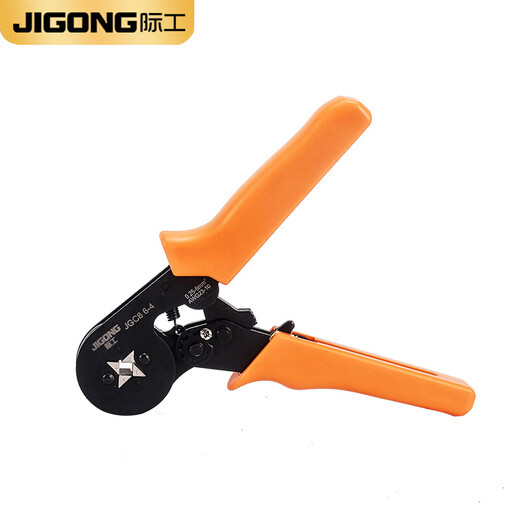 JiGong tubular terminal crimping pliers terminal clamp tube type pre-insulated wire nose self-adjusting crimping pliers needle type 4-sided type JGC8 6-4 (0.25-10 square)