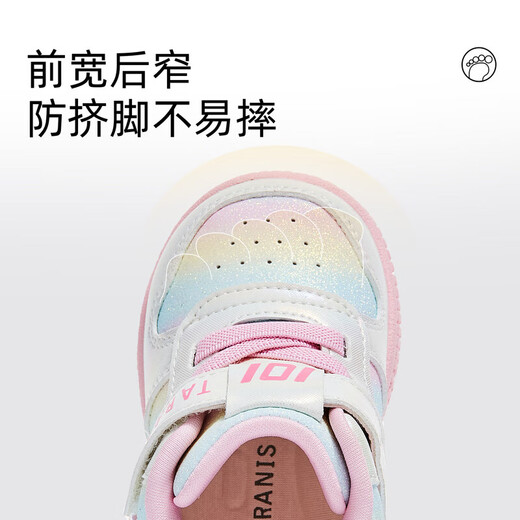 Tylanis 101 Frühling Neue Kinderschuhe weiche alleinige Mädchen Neugeborenes Baby nicht rutschernde Baby Stufe Frontschuh Farbe/Weiß 18 innere Länge 12,5/geeignete Fußlänge 11.5