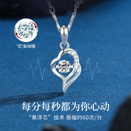 Zhenshang Silber Chinese Gold Mosamstone Anhänger Silber Halskette Dame Geburtstagsgeschenk für Freundin Frau Mutter Mutter Mutter