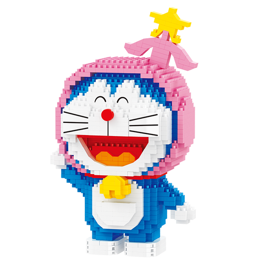 BALODY 12 Constellations Doraemon Building Blocks Building Blocks Assembly Toys Dingdang Cat Blue Fat Boy and Girls Plug Building Blocks 16230 Virgo Dorae 1047 Particles + Booting Machine