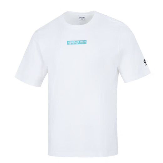 Adidas kurzärärmiges T-Shirt für Männer Sommer Neue Neo Sportswear Strickbares rundes Hals Top HC9717 HC9717 White XL