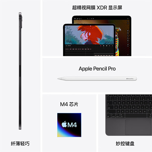 Apple/Apple iPad Pro 11-inch M4 chip 2024 new tablet computer (256G WLAN version/MVV93CH/A) Silver