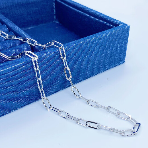 Heye Jewelry, bright and bright, long oval cross chain, real gold pt950 men's platinum necklace, men's platinum men's model, 16.57 grams, 45cm, about 4.0mm thick, ready for shipment