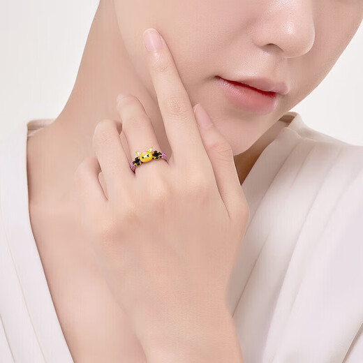 Pricing of Chaohongji Pure Gold Gold Ring for Women Sanrio SRG30005460 Kuromi Birthday Gift