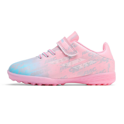 Viapi football shoes for children tf broken nails for girls professional primary school students training medium and large boys children grass sneakers W6195 pink broken nails 36 standard sports shoes size