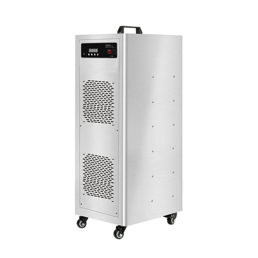 SUNCOOK Mobile Large Ozone Generator Industrial Food Factory Cold Storage Warehouse Breeding Farm Cosmetics Factory Garbage Room Laboratory School Hospital Sterilization and Deodorization Disinfection Machine 80g/h Upgraded Powerful Model