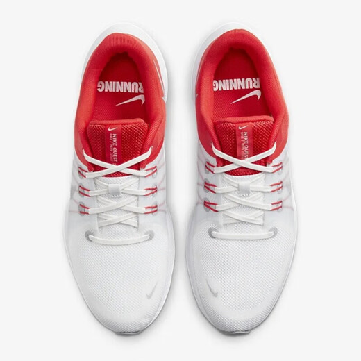 耐克（Nike）跑步鞋子男2025夏季新款健身训练网面透气减震轻便休闲运动鞋 DA1105-100/QUEST 4/白灰红 41